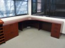 Cherry Corner L Desk